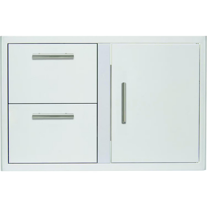 Blaze 32 Inch Stainless Steel Access Door & Double Drawer Combo - BLZ-DDC-R-LTSC