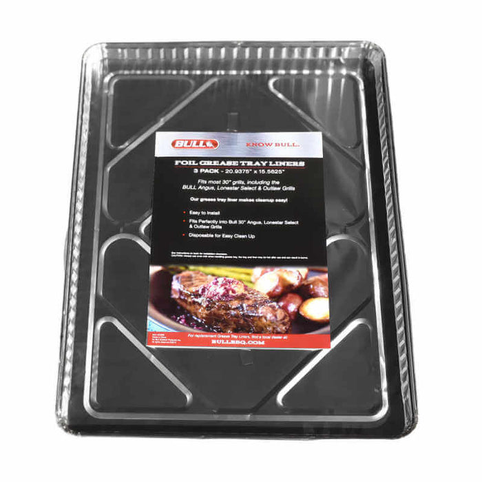Bull Grease Tray Liner For Bull 38" Grills (12 pcs per box) - 24269
