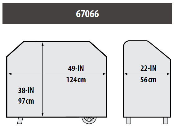 Broil King Select Pellet Grill Cover 49-inch Fits Baron 500 & Crown 500 Series -  BK67066