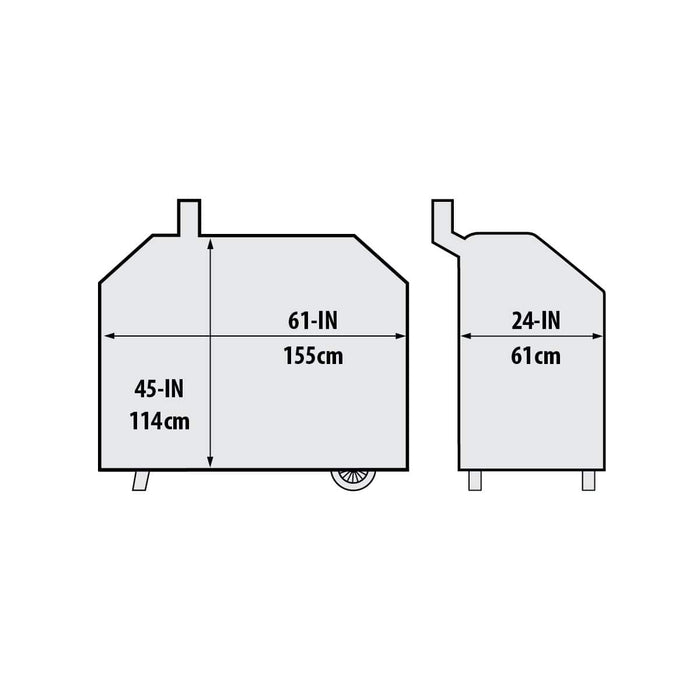 Broil King Premium BBQ Cover 61-Inch fits REGAL Pellet and Charcoal 500 Series - BK67069