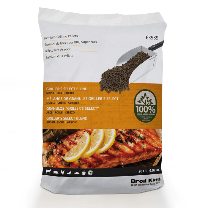 Broil King Griller's Select Blend (Maple, Oak, Cherry) Pellets 20 lb Resealable Bag - BK63939