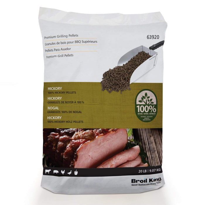 Broil King Hickory Pellets 20 lb Resealable Bag - BK63920