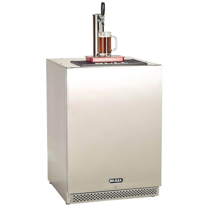 Bull 24-Inch 6.6 Cu. Ft. Left Hinge Outdoor Rated Single Tap Beer Dispenser / Kegerator - 17900