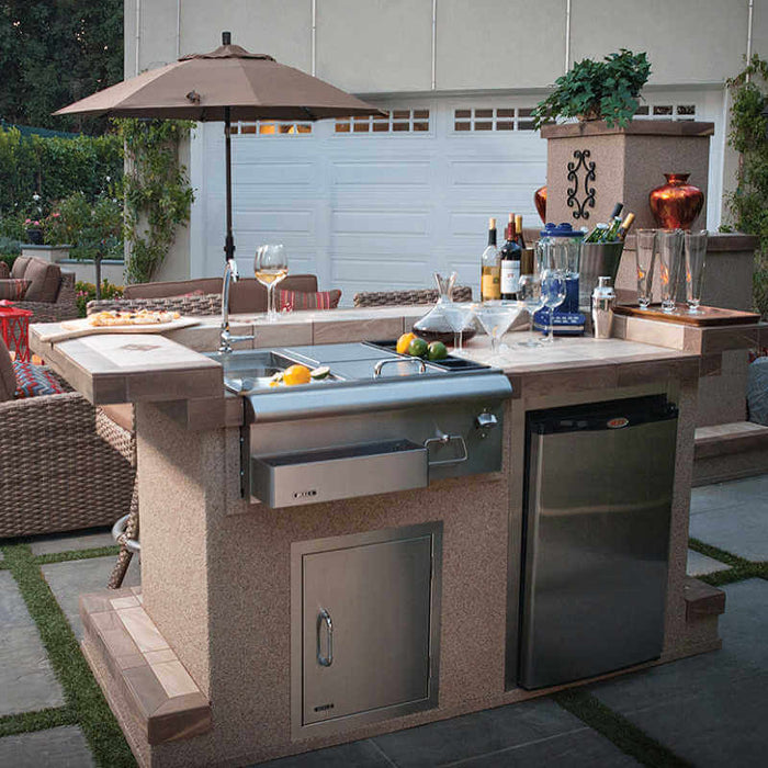 Bull 30-Inch Stainless Steel Slide-In Bar Center W/ Ice Chest & Sink - 97623