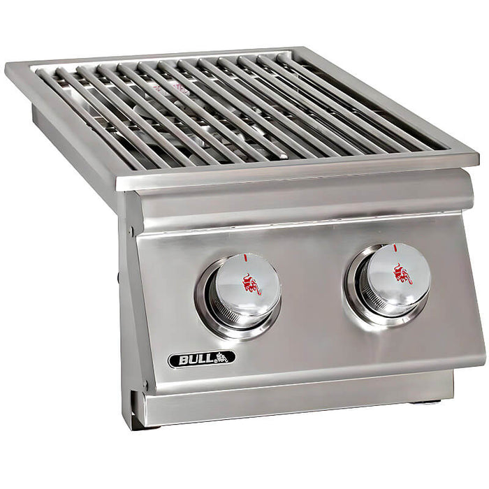Bull Built-In Gas Double Side Burner With Stainless Steel Lid - 30008