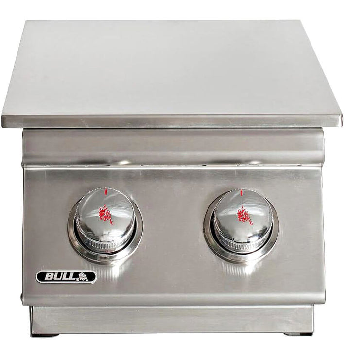 Bull Built-In Gas Double Side Burner With Stainless Steel Lid - 30008