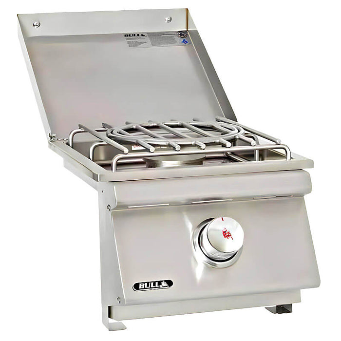 Bull Pro Slide-In Gas Single Side Burner With Stainless Steel Lid - 60018